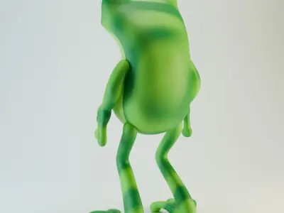 Cartoon Frog 3D Model Low-poly 3D model