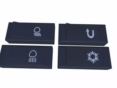 Vehicle Buttons Low-poly 3D model