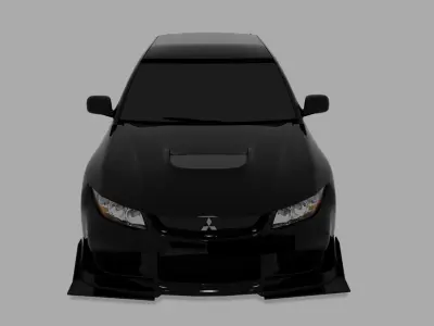 lancer evo 9 Low-poly 3D model