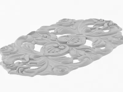 Cartouche Ornament 006 3D model