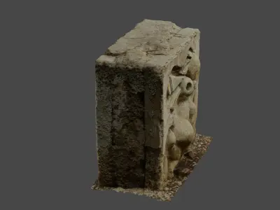 Stones with cartoon characters 1 Low-poly 3D model