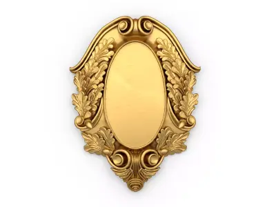 Cartouche classic decorative ornament cnc 3d printing stl 05 3D model
