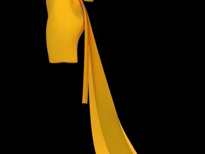 Bow skirt 3D model purchase
