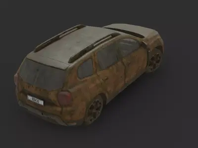 Abandoned Car - Dacia Duster Low-poly 3D model