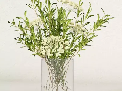 Flowe bouquets 04 3D model