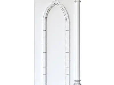 Throne Room Stone Wall 3D model