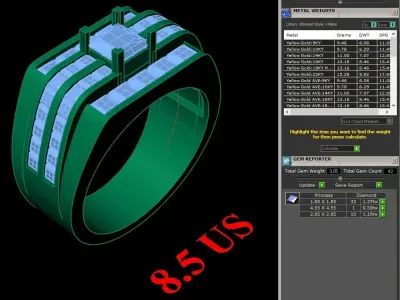 Luxury Men Rings Designs 6MR002 3D print model