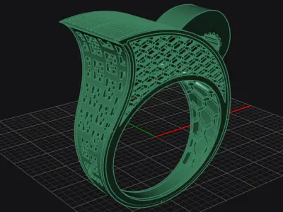 Zali nexus ring for women 3D print model