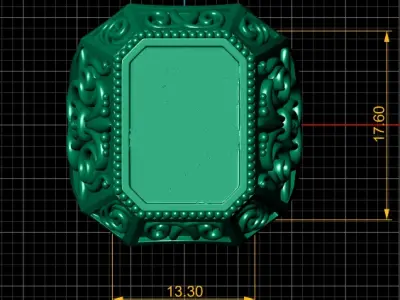 LION SIGNET RING 3D PRINTABLE MODEL  3D print model