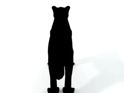 Black Panther Low-poly 3D model