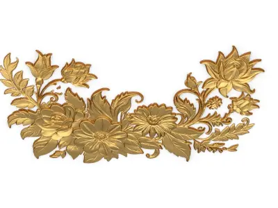 Classic carved decor ornament 412 3D model