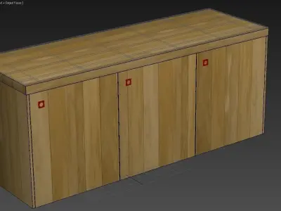 Glass Top Cabinet 3D model