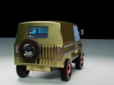 Liaz-969 gold car 3D model