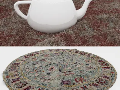 Round Rug Set 302 3D model