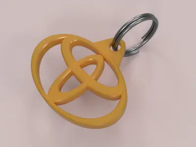 Toyota Logo Keychain - Ready to 3D Print 3D print model