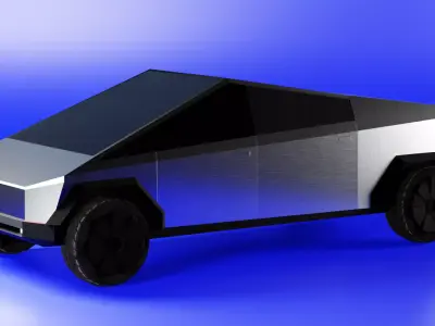 Tesla Cybertruck Low-poly 3D model 2