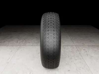  Car Wheel Low-poly 3D model