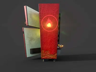 Refrigerator V8 Cartoon - Game Mesh Low-poly 3D model