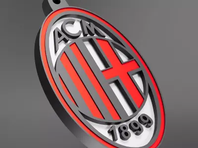 Associazione Calcio Milan logo 3D print model