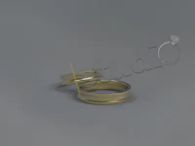 Wedding luxury unique bands rings 3d model 3D print model