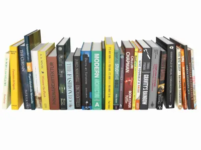 Books for interior decoration 01 3D model