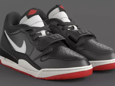 Air Jordan Legacy 312 Low Black University Red  3D model