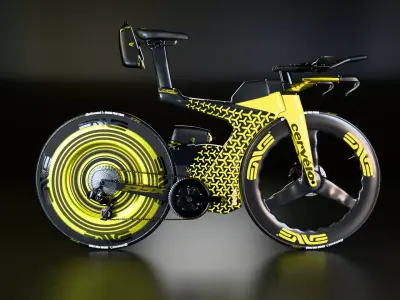 Cervelo P5x time-trial bike Low-poly 3D model