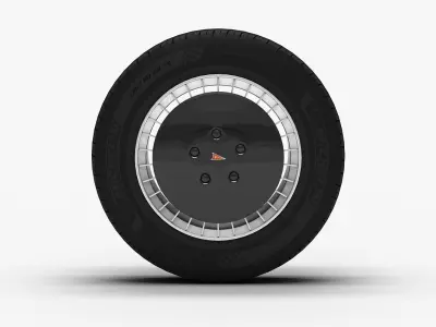 Knight Rider Wheel Low-poly 3D model