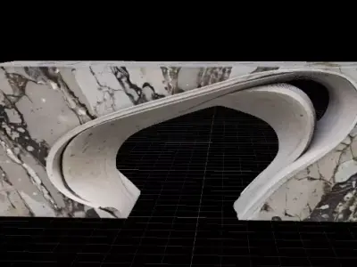 Museum Monolith Relic Ultra Luxury Abstract Sculpture 3D Model Low-poly 3D model