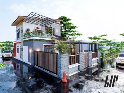 modern minimalis house concept 3D print model