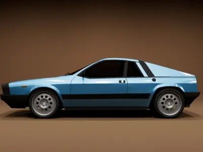 Lancia Beta Montecarlo Low-poly 3D model