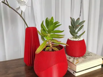 Three decorative vases 3D print model