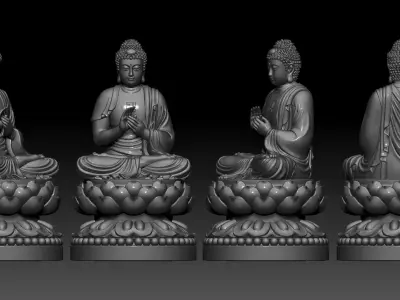 Amitabha Buddha  3D print model