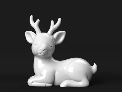 Deer Lying Pose 3D print model