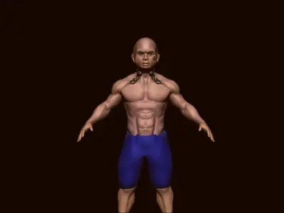 boy bodybuilder  Low-poly 3D model