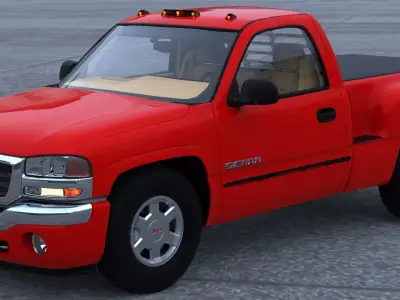 GMC Sierra 2006 Stepside - Bed 3D model