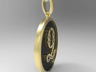 Decorative Letter Dj 3D print model