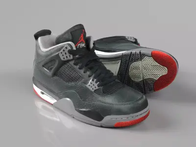 Nike Air Jordan 4 Low-poly 3D model