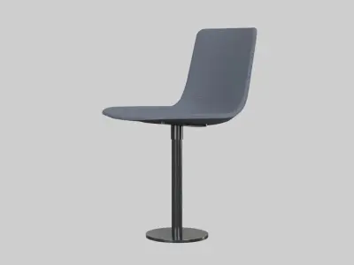 PATO Column Chair-Model 4082-Dark blue Low-poly 3D model