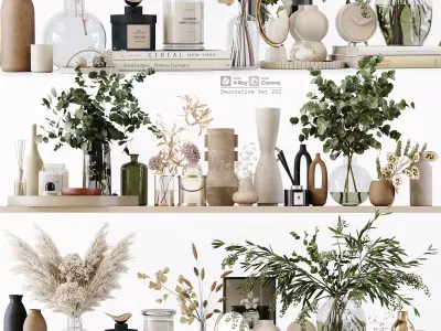 Decorative Set 202 Low-poly 3D model