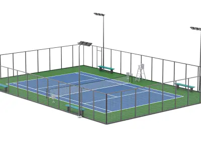 Tennis Court 1 3D model