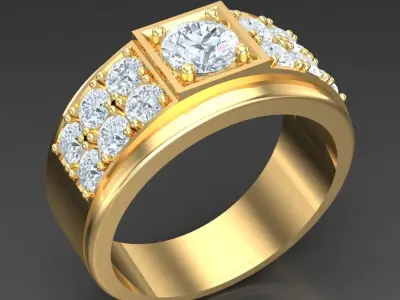 Luxury Men Rings Designs 5MR089 3D print model