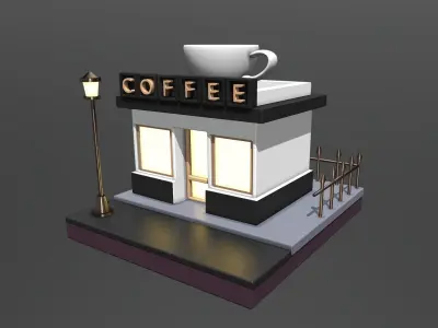 Shop - Free model Free low-poly 3D model