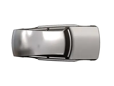 Ribbed sides Mercedes 300SL gullwing grille car sculpture decor 3D print model