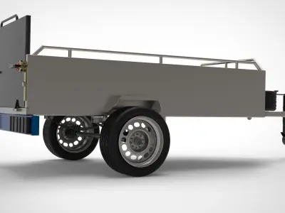  Car Trailer Free 3D model