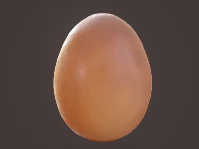 Brown Egg Free low-poly 3D model
