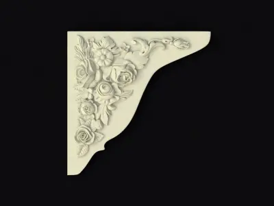 Central decor ornament for furniture 3D model 561