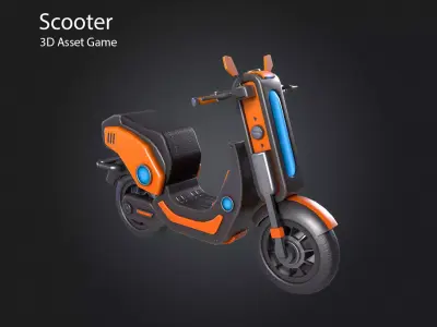 Scooter Low-poly 3D model Low-poly