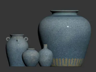 Seehorn Handcrafted Vases 3D model