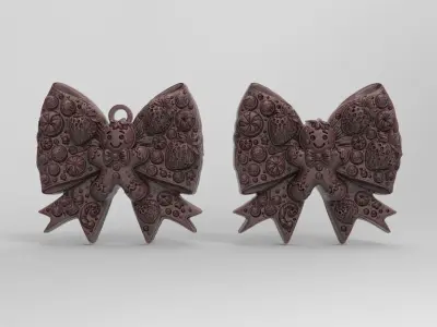 christmas tree decor stawberry ribbon  3D print model